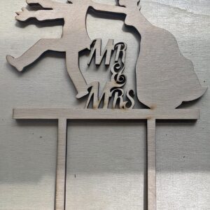 Menekülő vőlegény Mrs &Mrs tortadísz